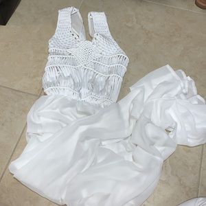 Beautiful white sheer cover up size small